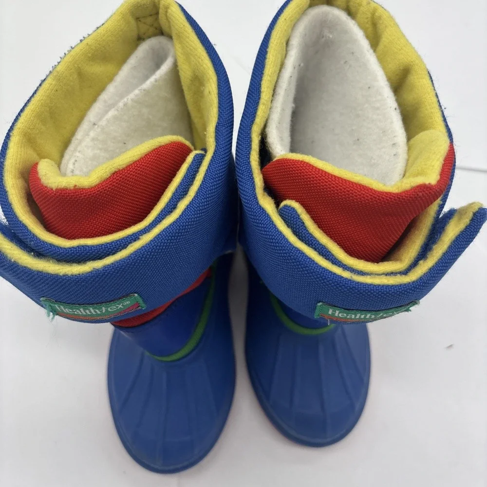 Vintage Color Block Lined ABC Healthtex Kids/ Baby  size 8 Snowplow Snow Boots